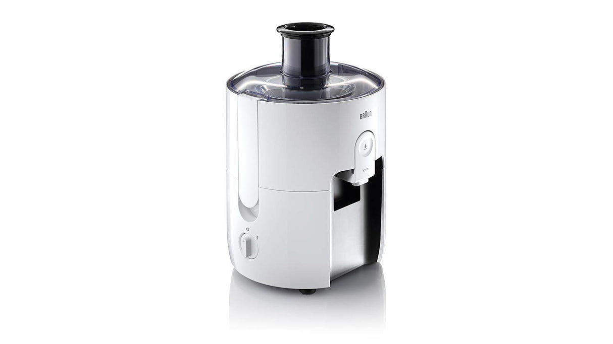 Braun Hogar PuEase SJ3100WH Licuadora, 500 W, diseño compacto, depósito de pulpa 1.25 L, jarra con separador pulpa 750 ml, blanco