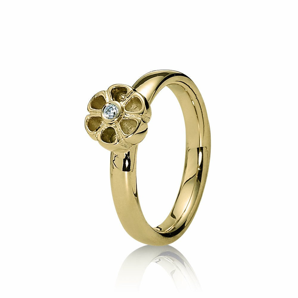 Pandora 150132D-60 - Anillo de oro amarillo de 14 quilates, talla 20 (19,1 mm)