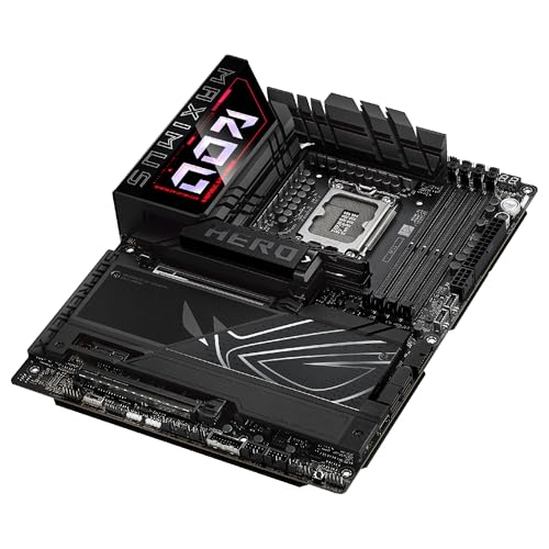 ASUS ROG Maximus Z890 Hero - Placa Base ATX, 22+1+2+2 etapas de Potencia, DDR5, PCIe 5.0 Compatible con GPU de última generación, Seis M.2, WiFi 7, overclocking AI, PCIe Q-Release Slim