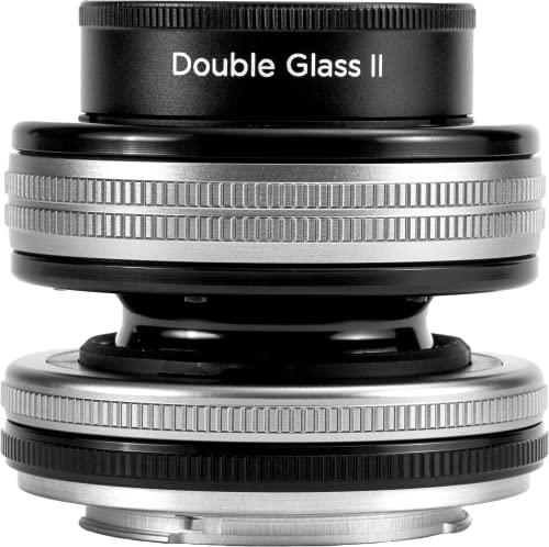 LensBaby - Composer Pro II con Doble Cristal II para Nikon F - Versión Mejorada - Compatible con Todos los Objetivos Optic Swap Actuales y anteriores - Diafragma Ajustable manualmente