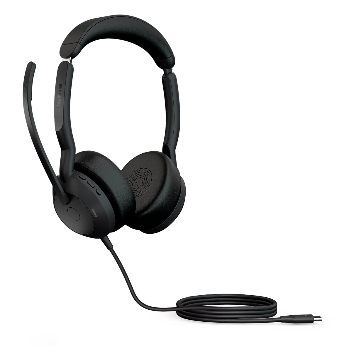 Jabra Evolve2 50 - Auriculares estéreo con Cable con tecnología Air Comfort, micrófonos con cancelación de Ruido y cancelación Activa de Ruido, Funciona con Todas Las Plataformas UC líderes como