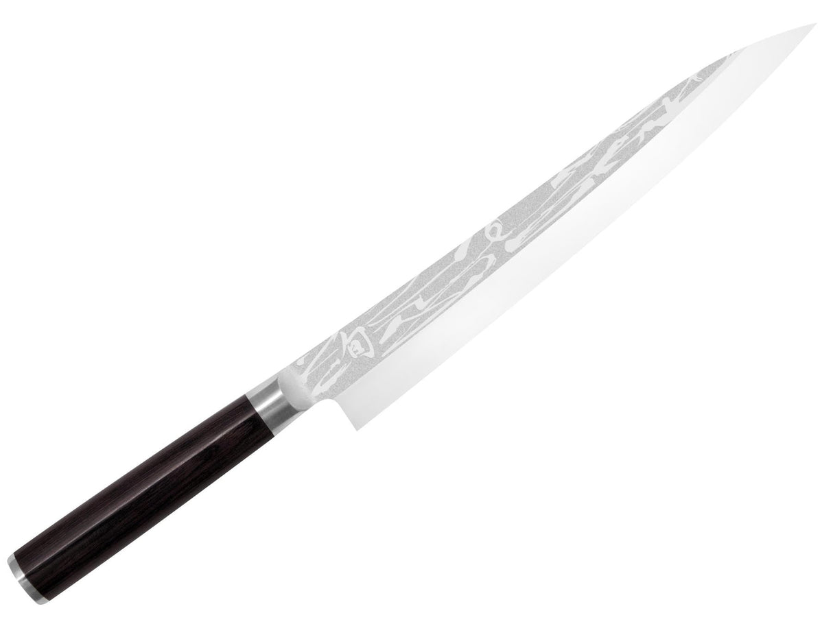 KAI Shun Pro Sho Yanagiba cuchillo japonés para sushi, cuchillo para sashimi 27 cm de longitud de hoja - Acero A 10 61 (±1) HRC - Madera de Pakka negra hecho a mano con filo unilateral Hecho en Japón