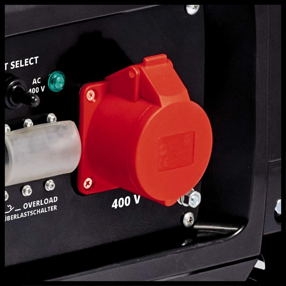 Einhell Generador eléctrico (gasolina) TC-PG 55/E5 (máx. 3600 W, motor de 4 tiempo robusto y de bajas emisiones, tomas 2 x 230V + 1 x 400V, 25 L tanque, AVR / fusible de bajo nivel de aceite)