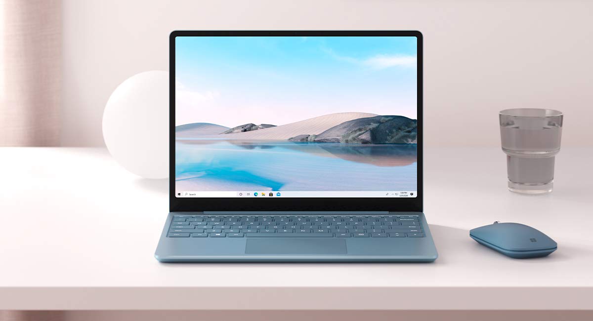 Microsoft Surface Laptop Go (Windows 10, Pantalla táctil de 12,45", Intel Core i5, 8 GB RAM, 256 GB SSD, Teclado AZERTY francés) - Azul Glaciar - El portátil Surface más Ligero