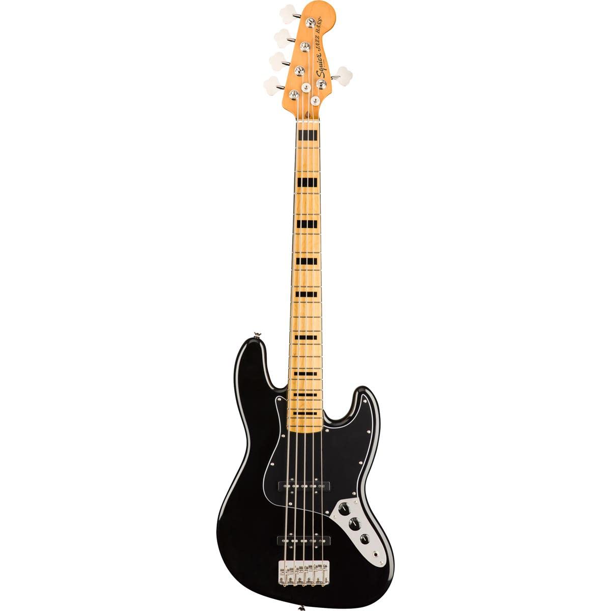 Squier by Fender Classic Vibe años '70 Jazz Bass V, Bajo Eléctrico, Diapasón de Arce, Negro
