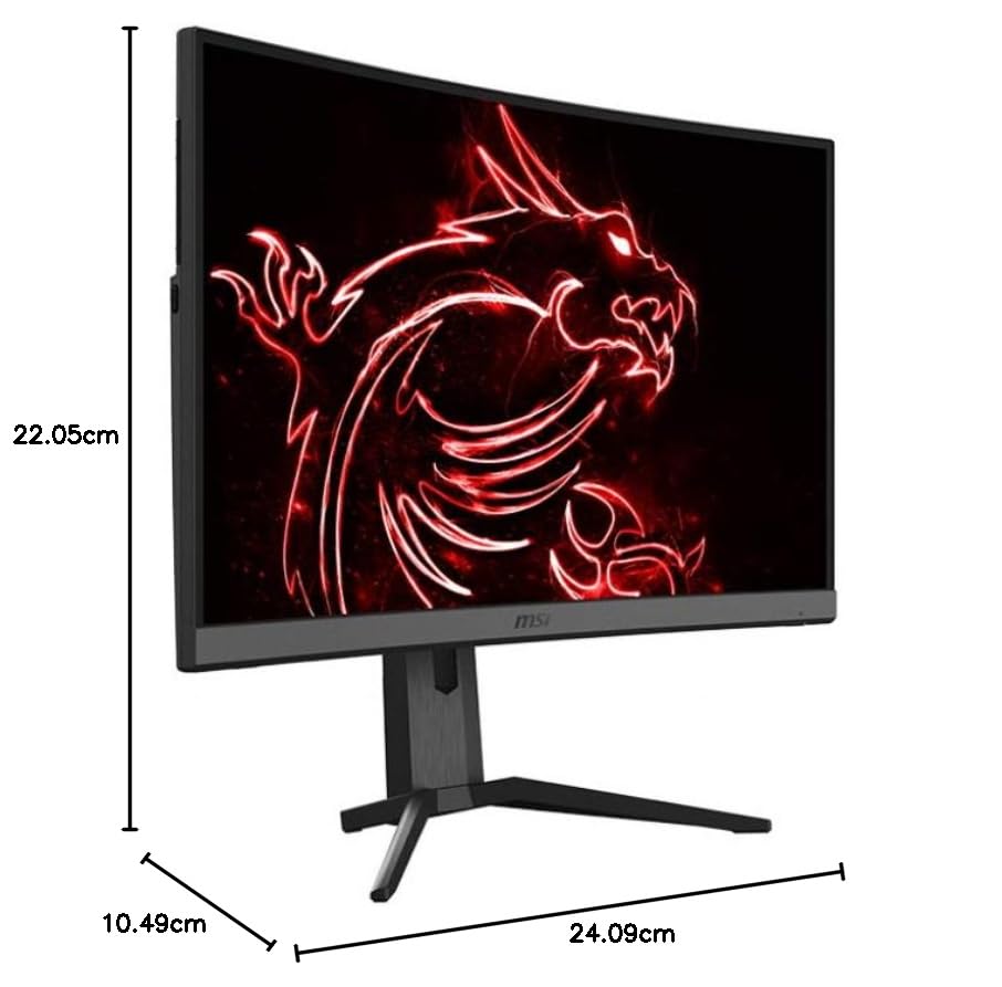 MSI Optix MAG272CQR Curved Gaming Monitor - 27 Inch, 16:9 WQHD (2560 x 1440), 2K, VA, 165Hz, 1ms, 1500R, FreeSync, HDR, RGB Mystic Light, DisplayPort, HDMI, Type-C, Anti-Flicker, Less Blue light