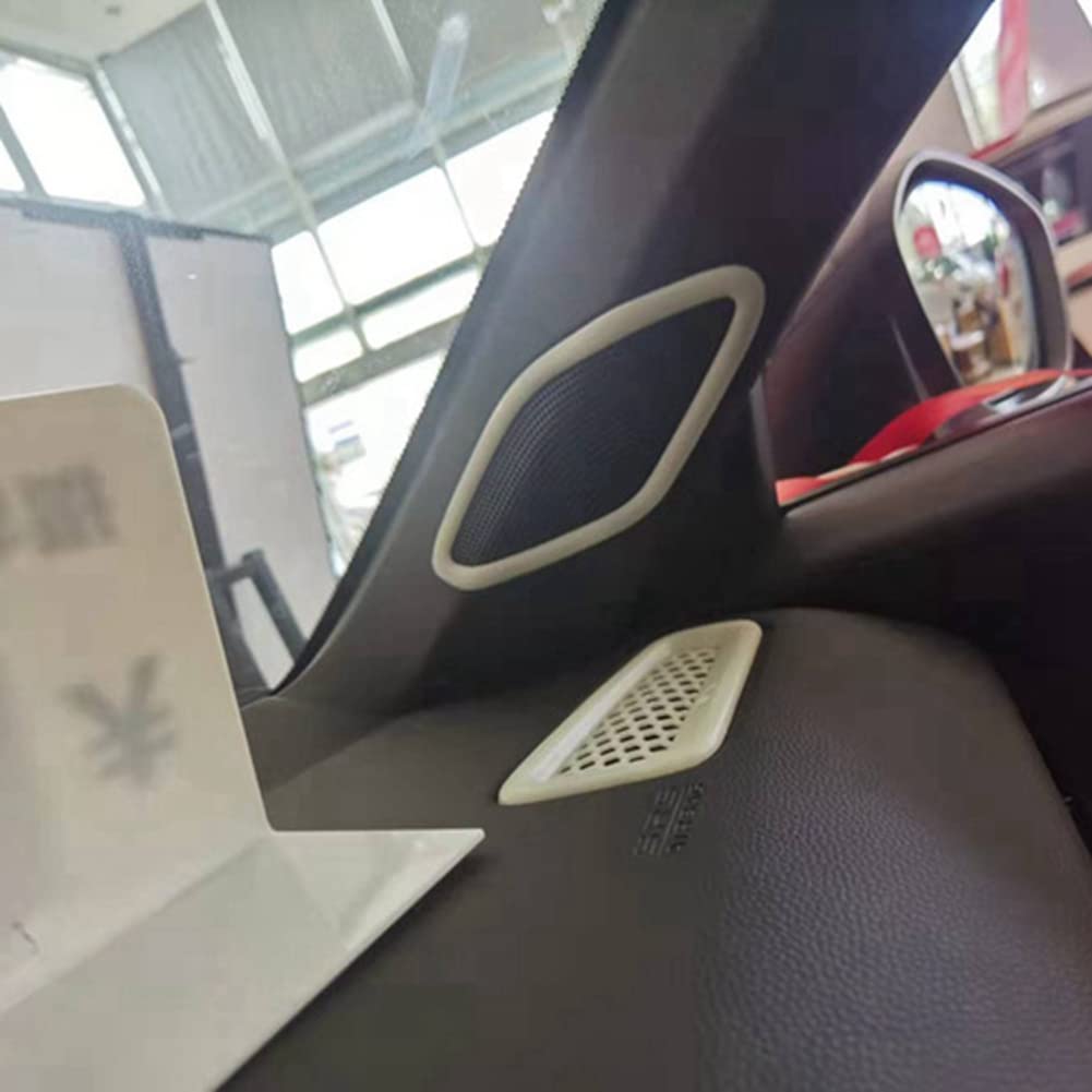 MSI Sanction para 11Th Gen 2022 Fibra de Carbono Cubierta de Altavoz Frontal Pilar A, Moldura de Anillo, Accesorios Adhesivos para