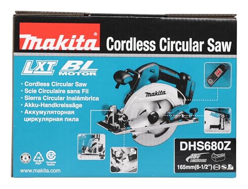 Makita DHS680Z Sierra, 18 V, Negro, One size
