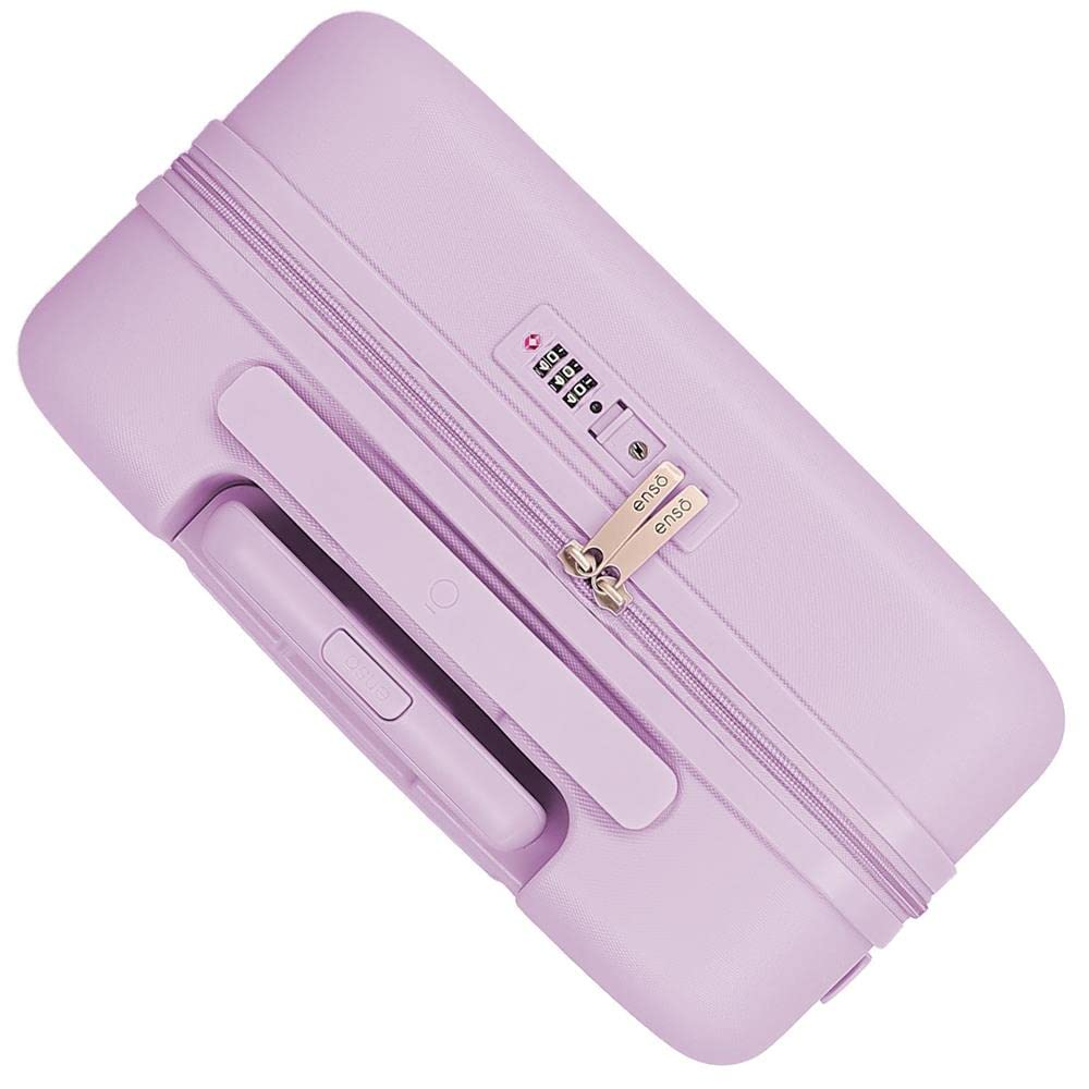 Enso Cute girl Maleta de cabina Morado 40x55x20 cms Rígida ABS Cierre TSA integrado 37L 3,22 kgs 4 Ruedas dobles Equipaje de Mano