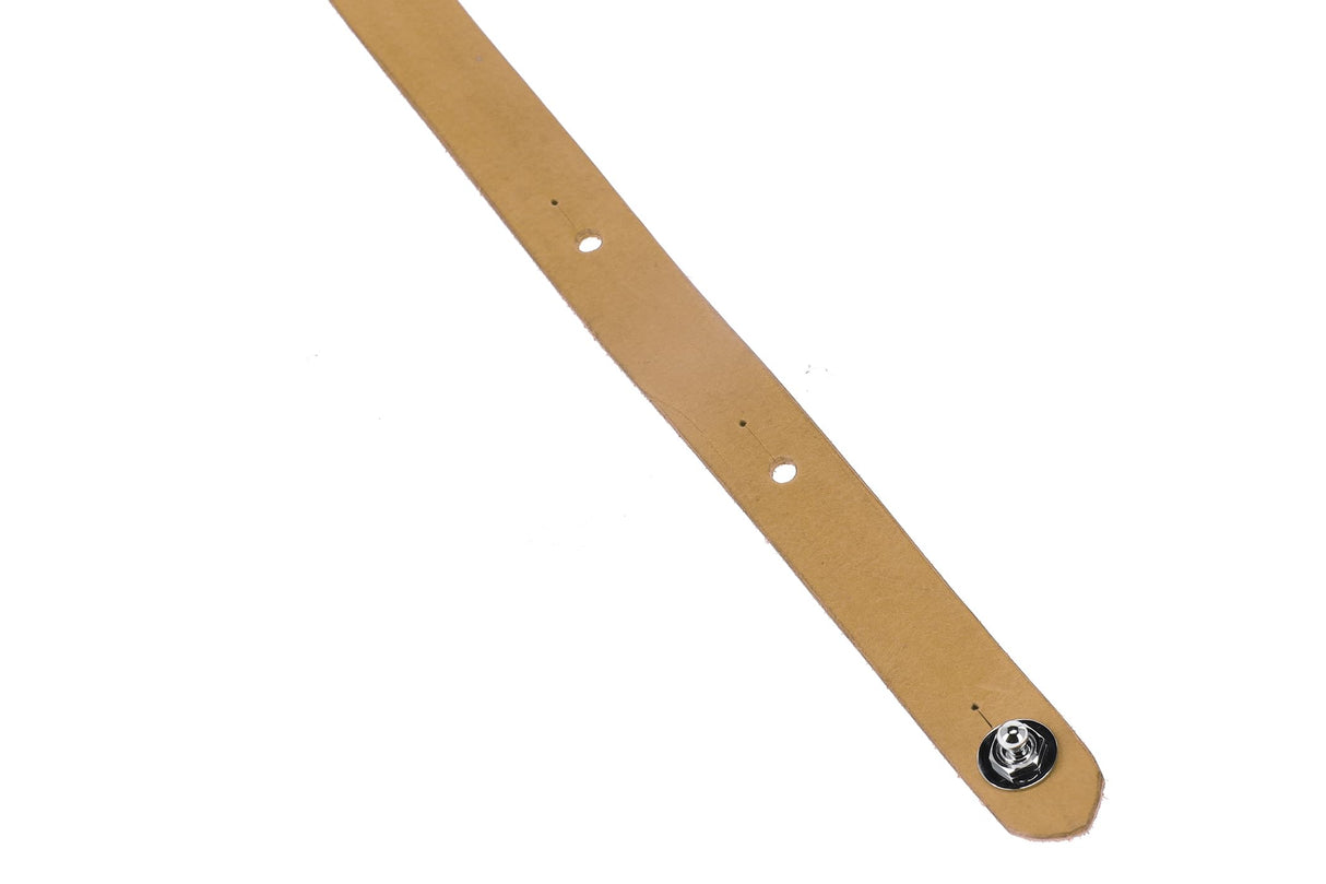 GEWA Correa para guitarra serie Prestige, cuero auténtico, ancho 65 mm, largo 103-139 cm, Cierres de seguridad: cromados, negro perforado/marrón, negro punteado/marrón claro, hechos a mano en Europa