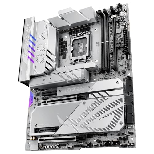 ASUS ROG Maximus Z890 Apex - Placa Base ATX, 22+1+2+2 etapas de Potencia, DDR5, PCIe 5.0 Compatible con GPU de última generación, Seis M.2, WiFi 7, AI Overclocking, PCIe Q-Release Slim