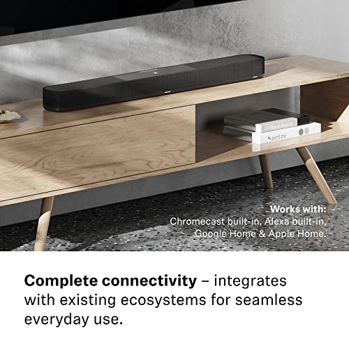 Sennheiser AMBEO Soundbar Plus para TV y Música - Sonido Envolvente 3D Inmersivo, Configuración de Altavoces Virtual 7.1.4, Subwoofers Dobles Integrados, Conexión Streaming Avanzada