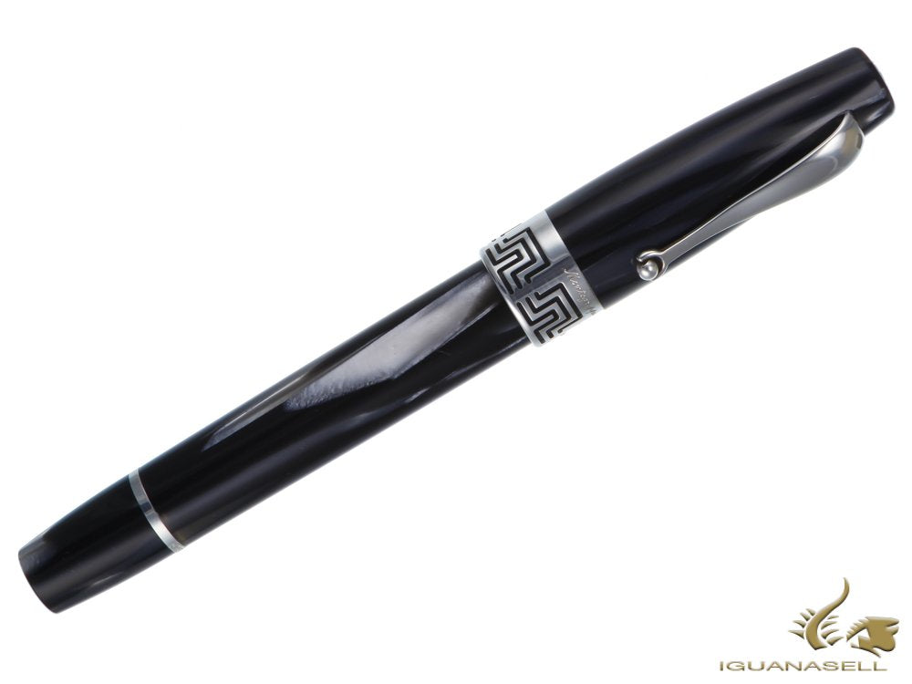 Montegrappa "Extra 4,902.2 cm - Bolígrafo de punta rodante, color blanco y negro
