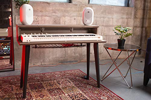 Gator Frameworks GFW-ELITEKEYTBL88-MPL Escritorio de Estudio, Madera contrachapada, Crema