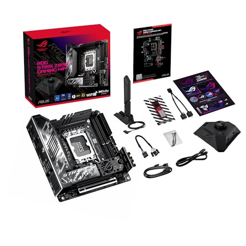 ASUS ROG Strix Z890-I Gaming WiFi - Placa Base Mini-iTX, 10+1+2+1 etapas de Potencia, DDR5, PCIe 5.0 Compatible con GPU de última generación, Dos M.2, WiFi 7, AI Overclocking, AI Networking II