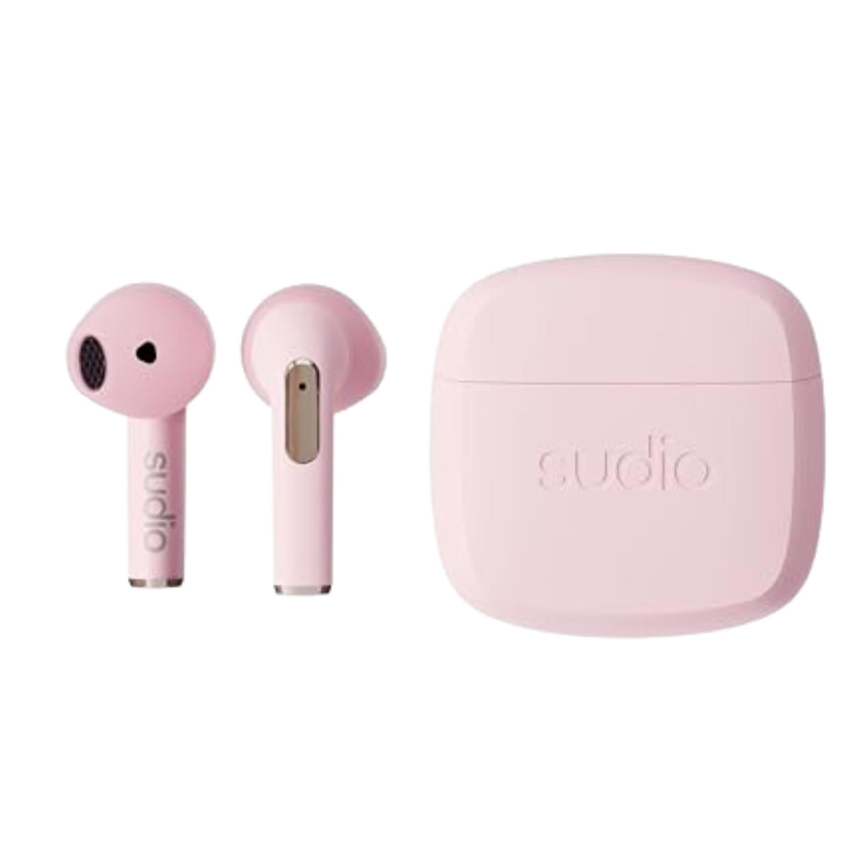Sudio N2 Rose Powder - Auriculares Abiertos Inalámbricos Bluetooth Multipoint, Micrófono Integrado para Llamadas, Autonomía de 30 Horas con Funda de Carga, Impermeable IPX4, USB-C, Carga sin