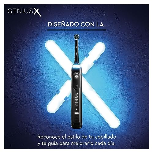 Oral-B Genius X 20000 Luxe Edition - Cepillo de Dientes Eléctrico Negro con Tecnología de Braun