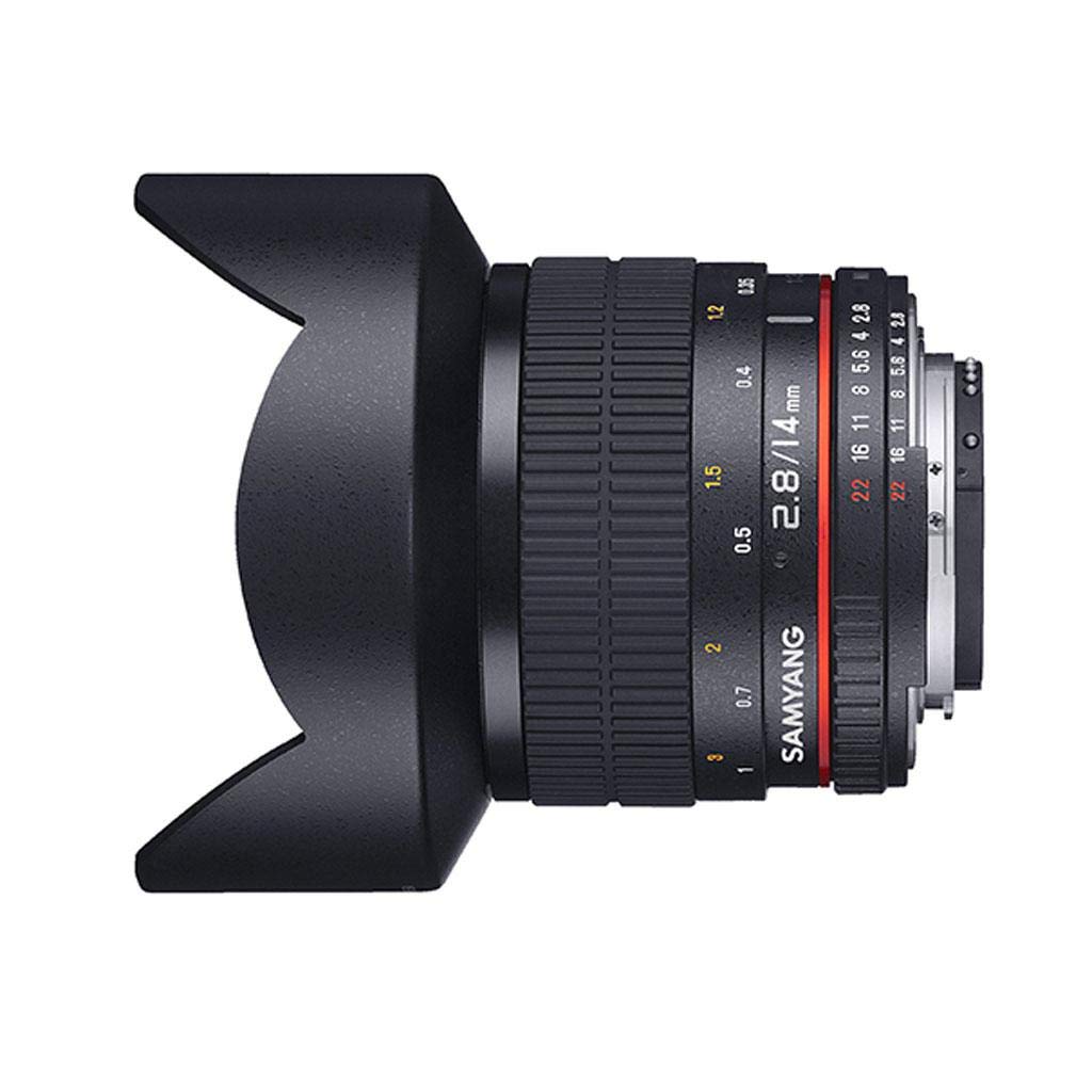 Samyang F1110603101 AE - Objectivo para Nikon (14 mm IF ED UMC, sensor APS-C y Full-Frame), Negro