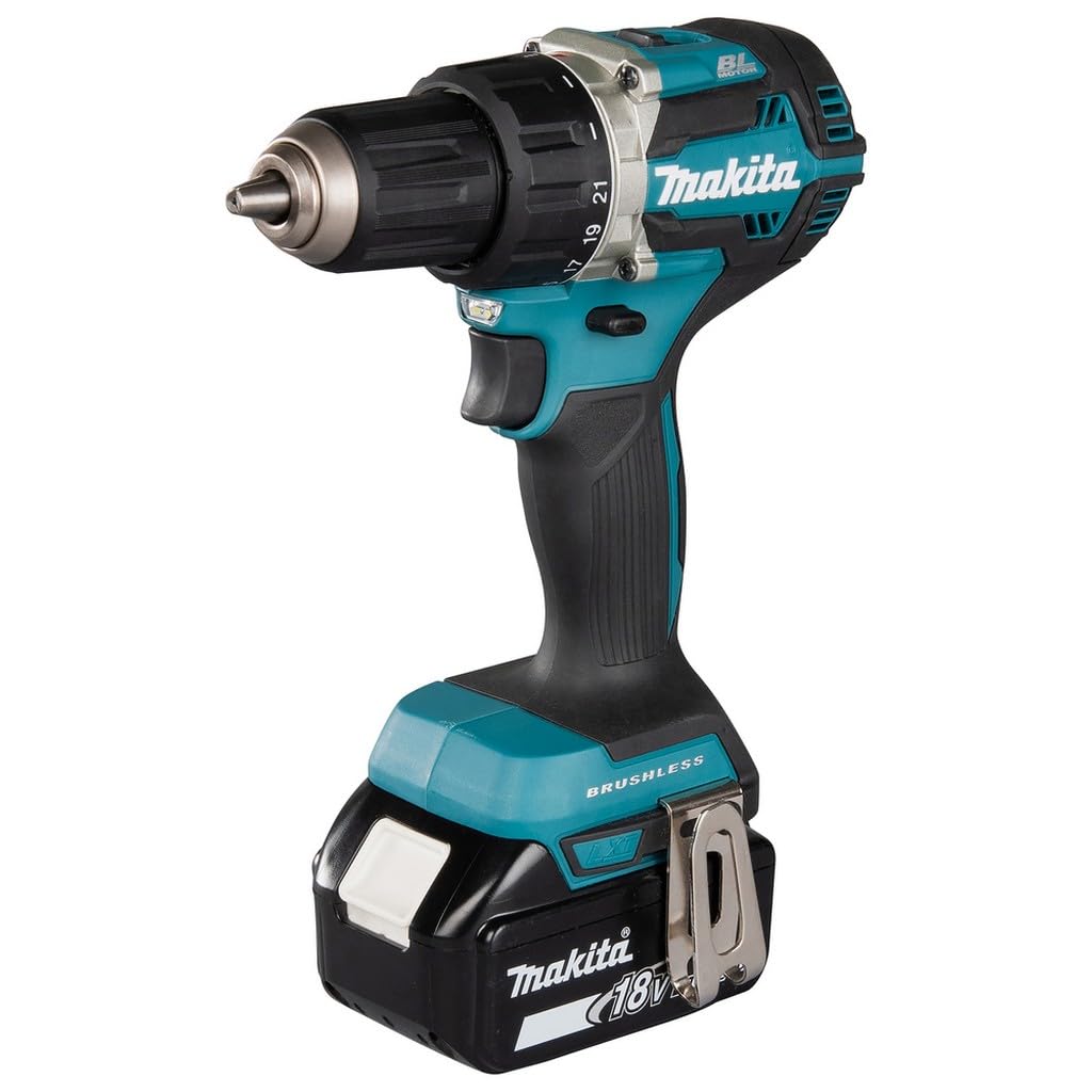 Makita DDF484RT3J drill Negro, Azul, Plata 2000 RPM 1,8 kg - Taladro eléctrico (2000 RPM, 1,3 cm, 3,8 cm, 54 Nm, 30 Nm, 2,5 m/s²)