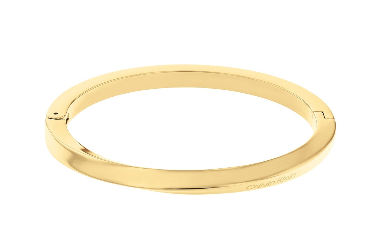 Calvin Klein Brazalete Rígido para Mujer Colección TWISTED RING en Oro Amarillo - 35000313