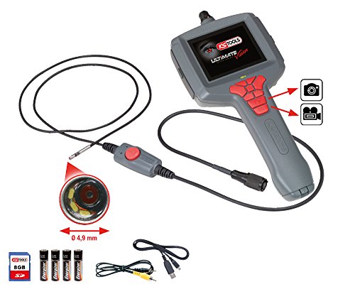 KS Tools 550.7049 Juego de videoscopio ULTIMATEvision MASTER,6 pzs,felxible 1m, Ø 4,9 mm