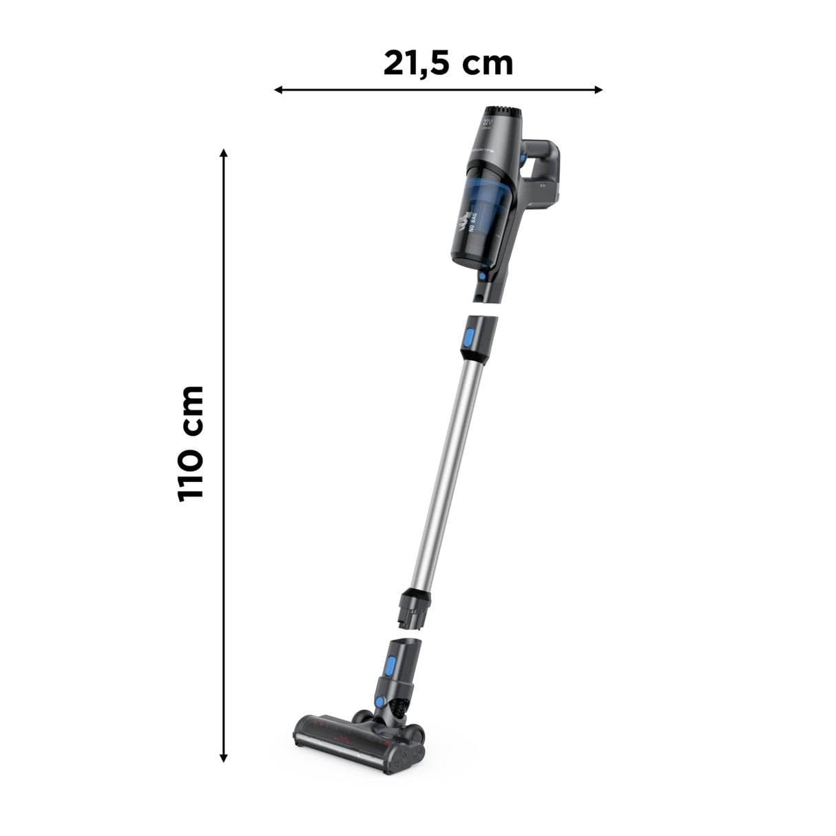 Rowenta Aspiradora inalámbrica multifuncional X-Pert 3.60, batería de iones de litio de fácil acceso desde el suelo hasta el techo, cabezal de succión de alto rendimiento con luz LED RH6921WO