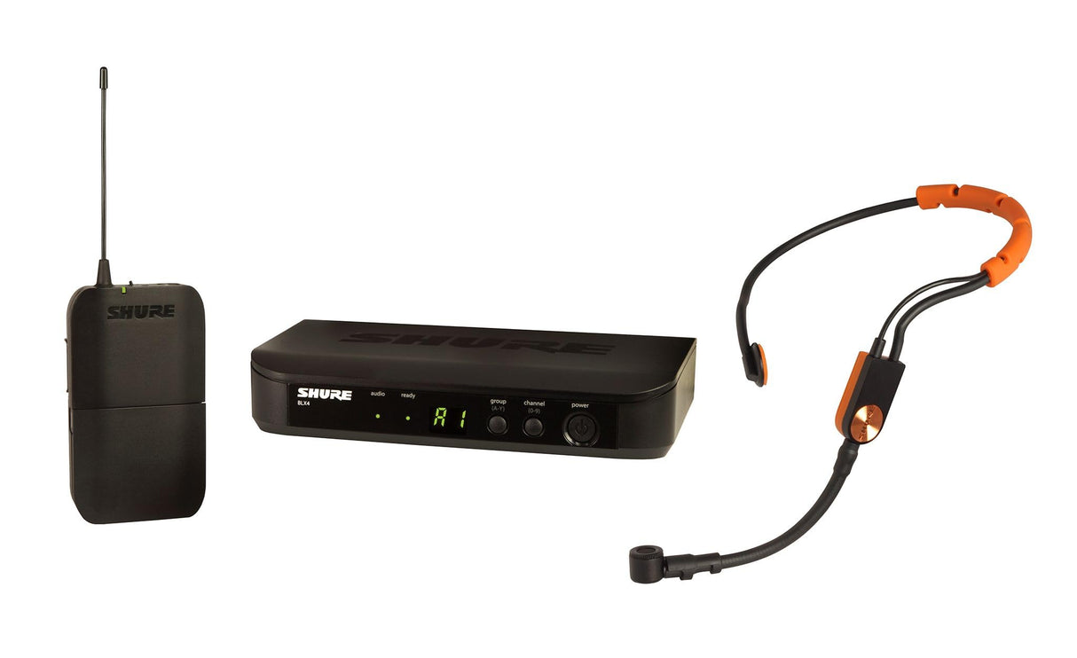 Shure BLX14/SM31 UHF Wireless Microphone System - Perfect for Fitness, Aerobics - 14-Hour Battery Life, 100m Range | Includes SM31FH Fitness Headset Mic, Single Channel Receiver | K3E Band