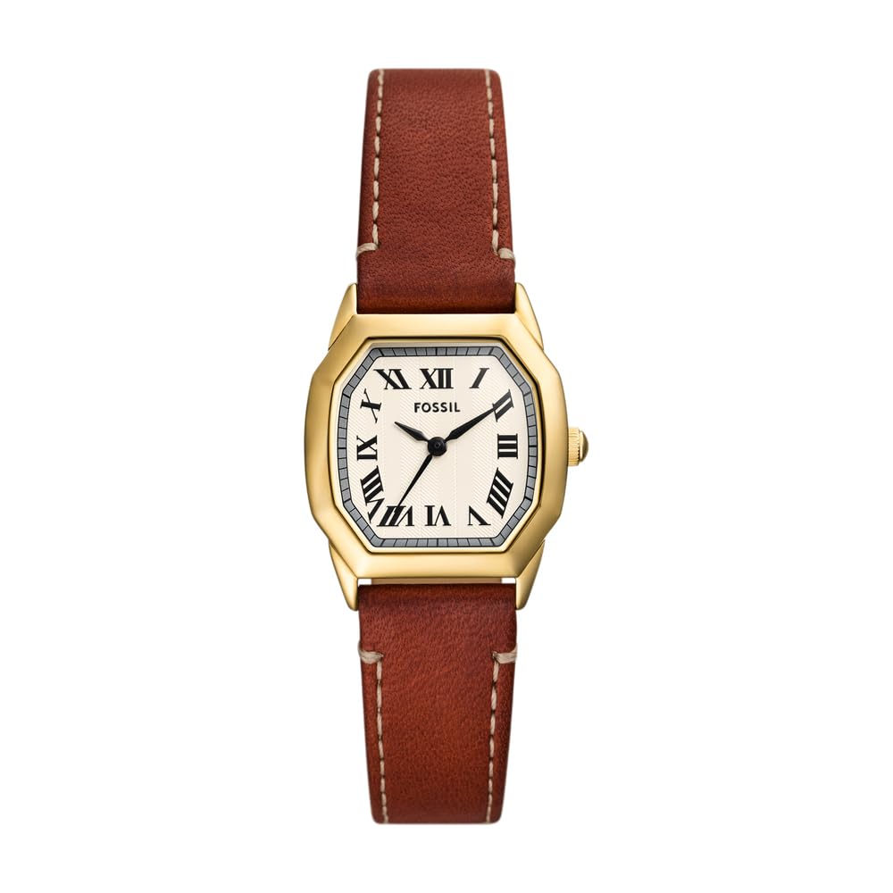 Fossil Reloj Analógico para Mujer de Cuarzo con Correa en Cuero ES5364