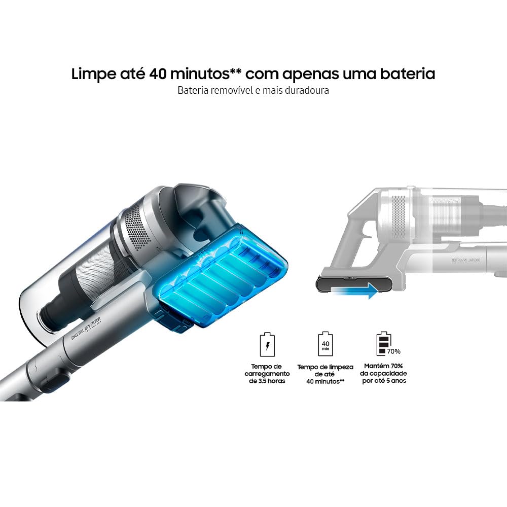 Samsung Batería de Repuesto para aspiradora Jet 60 de Iones de Litio, 1800 mAh, 21,6 V, Cotta Black, VCA-SBTA60/VT