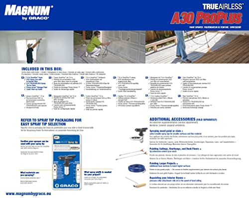 Magnum by Graco 17C244 Pulverizador de Pintura airless A30 ProPLUS, Uso doméstico (caudal de 1,0 l/min, máx. presión 207 Bar)