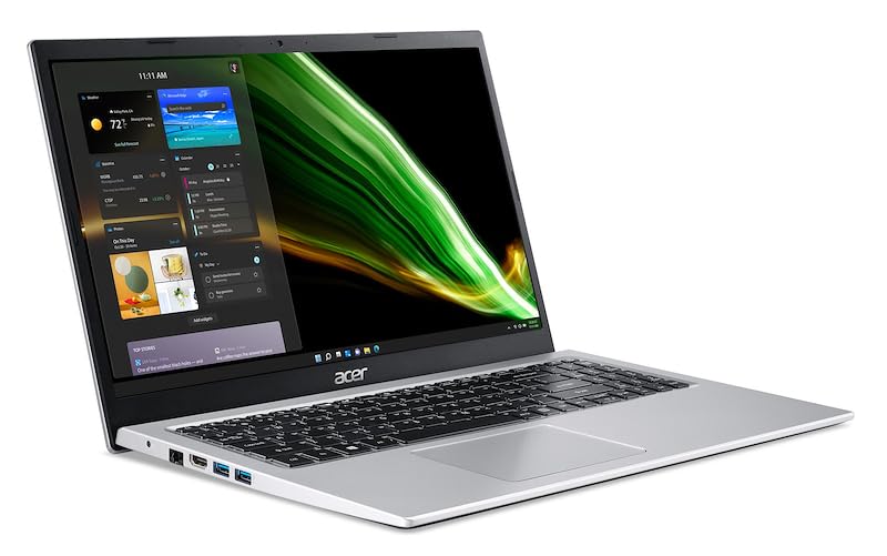 Acer Aspire 1 A115-32-C4Y0 - Ordenador Portátil 15,6” HD LCD (Intel Celeron N4500, 4GB RAM, 128 GB eMMc, Intel UHD Graphics, Windows 11 Home, Incluye Microsoft 365 Personal 12 meses), Plata, QWERTY ES