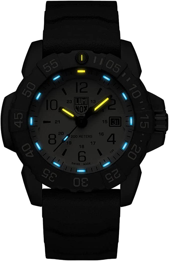 Luminox Reloj Analógico para Hombres de Cuarzo con Correa en Caucho XS.3251.CBNSF.Set