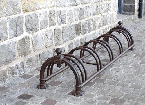 Mottez Versailles - Aparcabicicletas para 5 Bicicletas, Color marrón