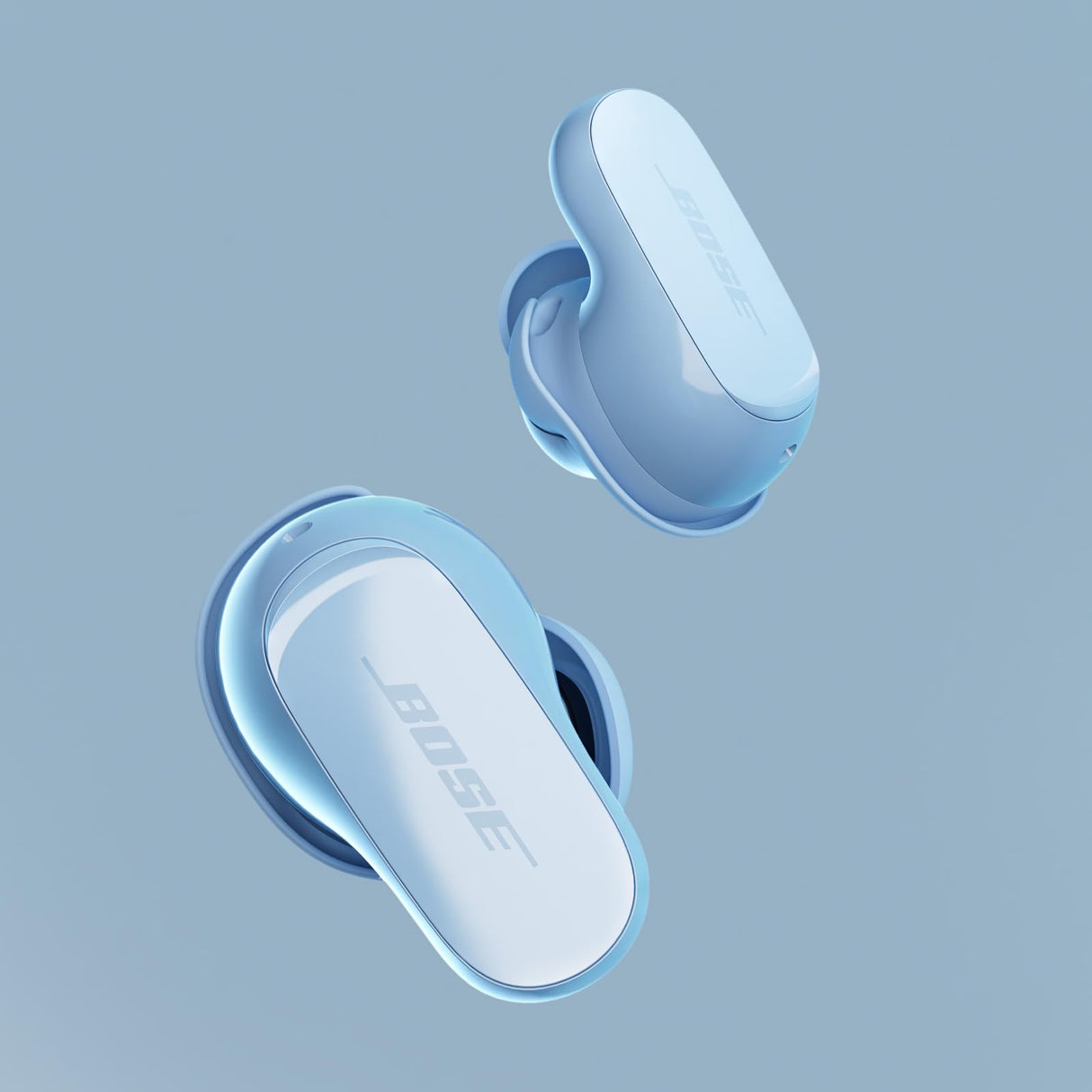 Bose QuietComfort Ultra Earbuds, Auriculares inalámbricos con cancelación de ruido, Bluetooth, Sonido espacial, Auriculares de alta gama para hacer deporte, Moonstone Azul - Edición Limitada