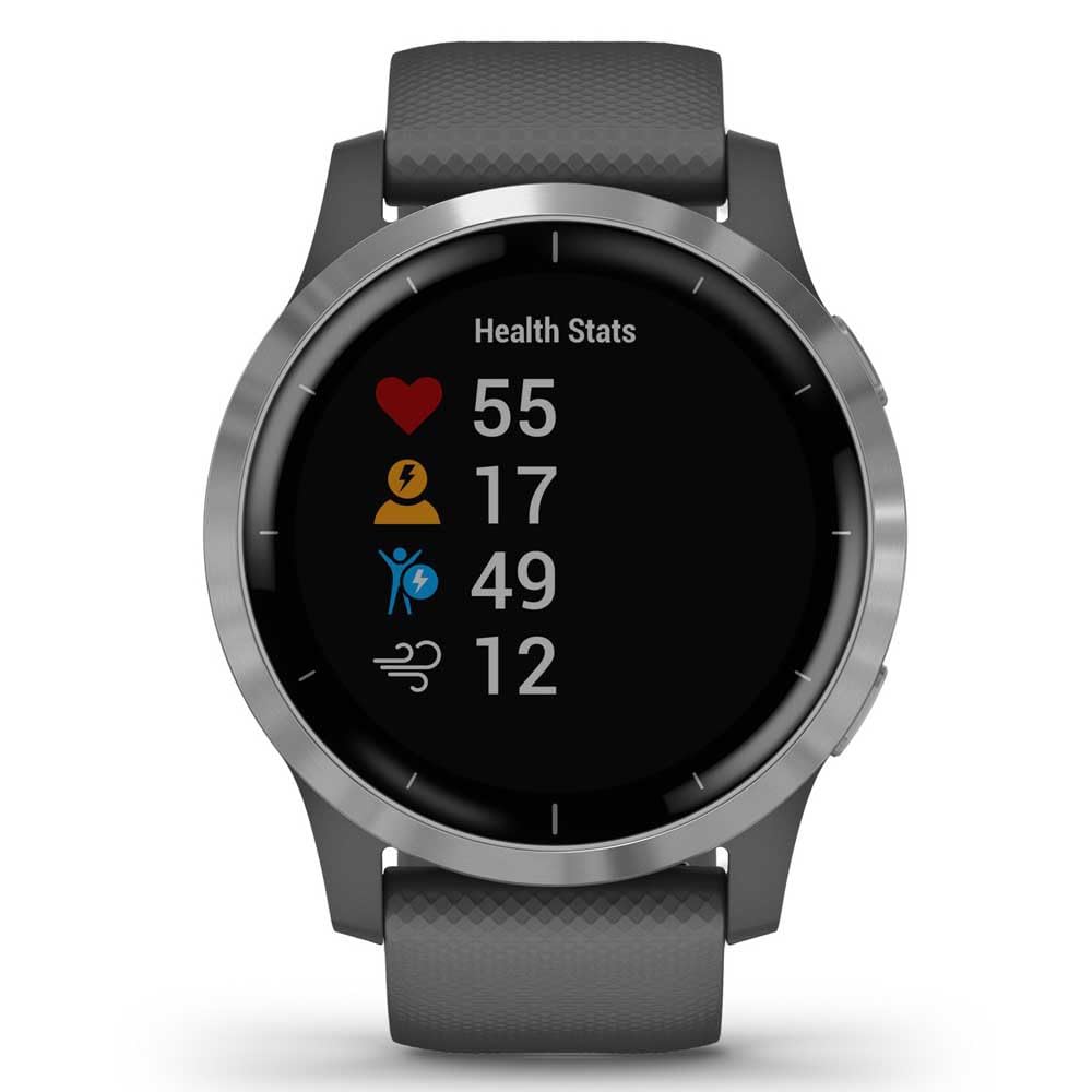 GARMIN Vivoactive 4 Reloj Inteligente con GPS y Funciones de Control de la Salud Durante Todo el Día, Adultos Unisex, Gris, Medium