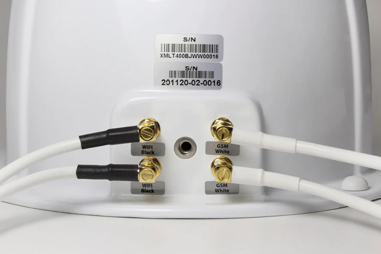 XORO MLT 400 - Sistema de Antena WiFi 4G LTE para caravanas y autocaravanas, función de Punto de Acceso WiFi, Tarjeta SIM en el Router, Interfaz Web, Incluye Cable