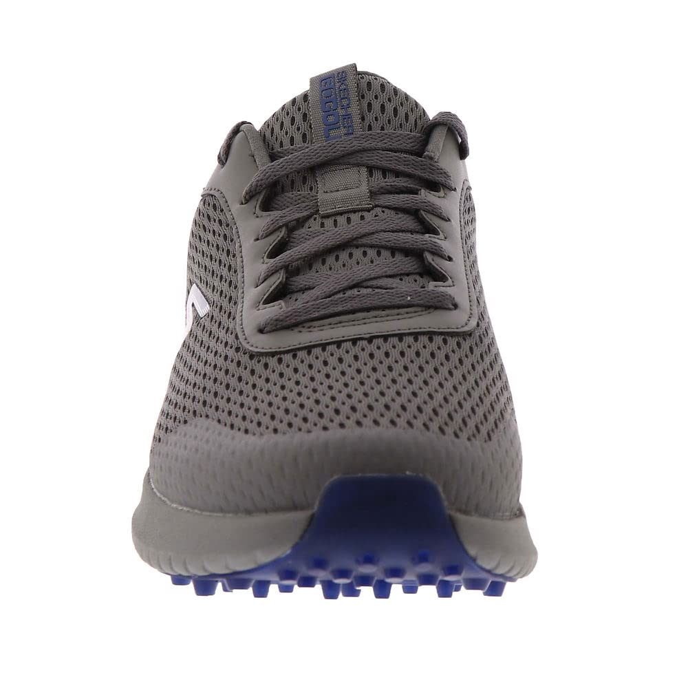 Skechers MAX 2 Arch Fit-Zapato de Golf Impermeable Sin Pinchos, Zapatillas Hombre, Charcoal Textile Navy Trim, 40 EU Estrecho