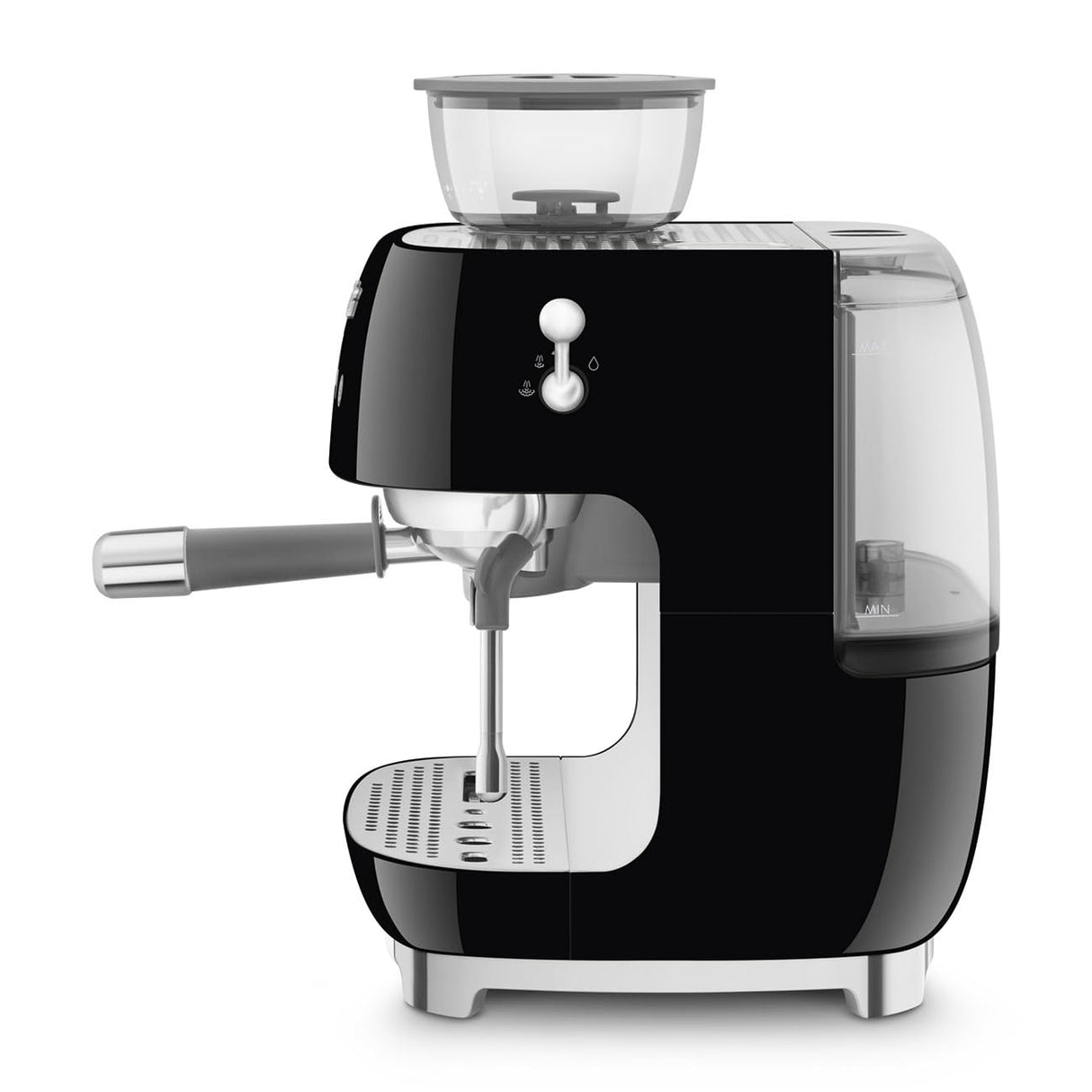 SMEG EGF03BLEU Cafetera Espresso con Molinillo, Plastic, Black