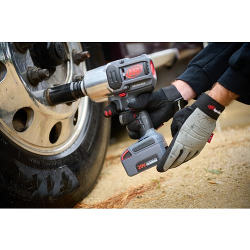 Ingersoll-Rand W8191-K2-EU Llave de Impacto Inalámbrica de 1" y 20V, Kit con 2 Baterías, 2710 Nm, Anillo de Fricción y Orificio Pasante, Tipo Pistola
