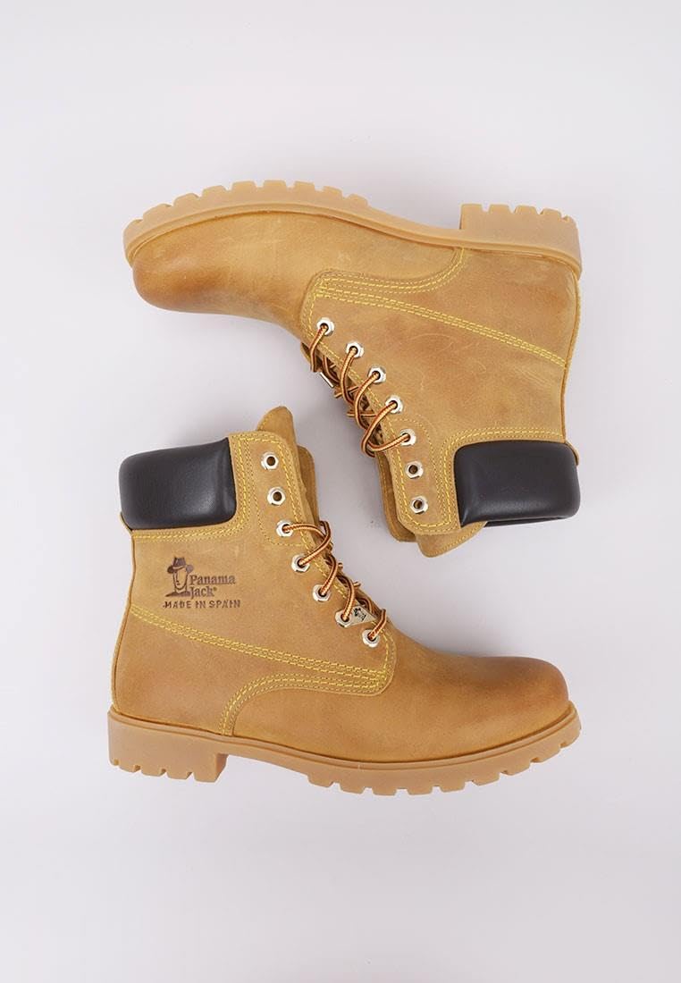 Panama Jack Panama 03 C1 - Náuticos de cuero hombre, color amarillo, talla 42