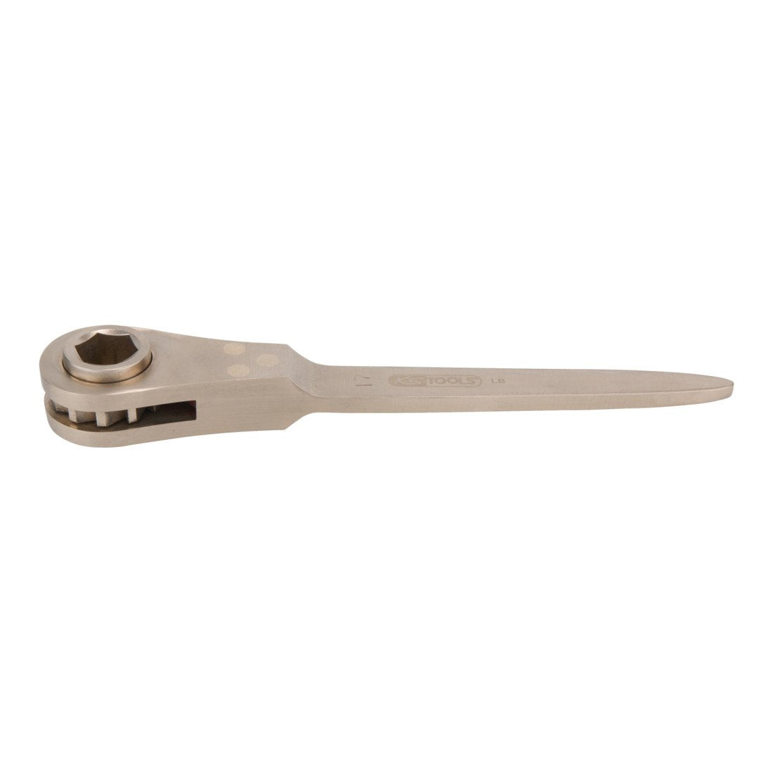 KS Tools 963.1111 Carraca para montaje, 6 cantos con punta de centraje BRONZEplus 27 mm