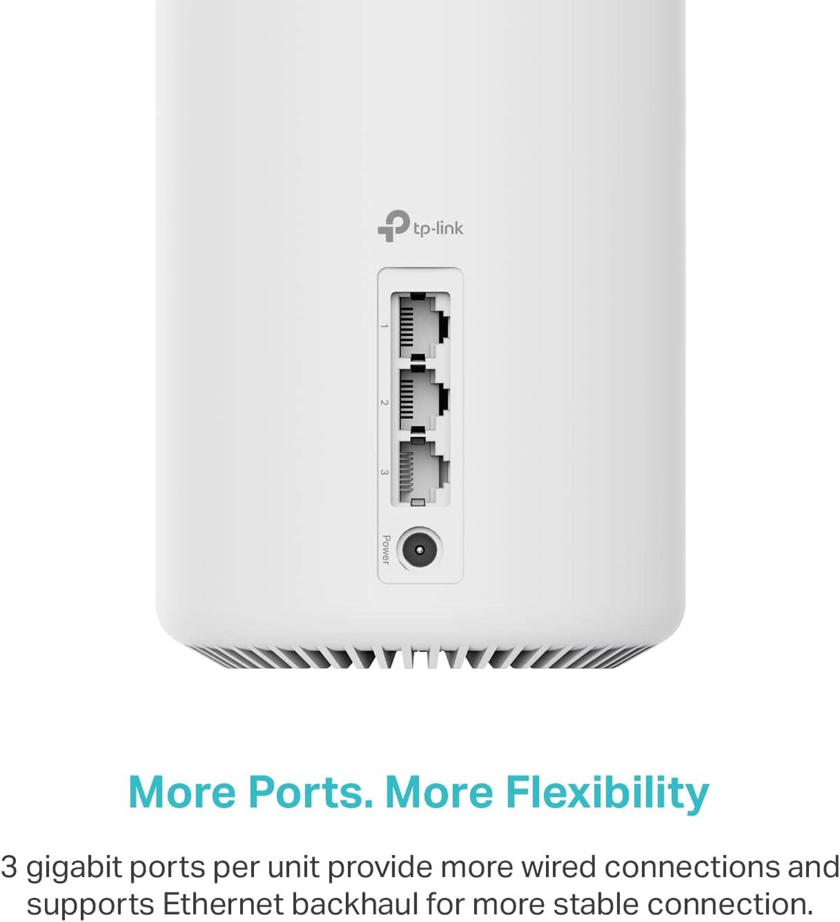 TP-Link Deco XE75 WiFi AI Mesh AXE5400 Mbps, WiFi 6E, 6GHz, Triple Banda Real, Cobertura WiFi de 510㎡, 3 x Puerto Gigabit, Fácil Instalación, hasta 200 Dispositivos, Protección HomeShield
