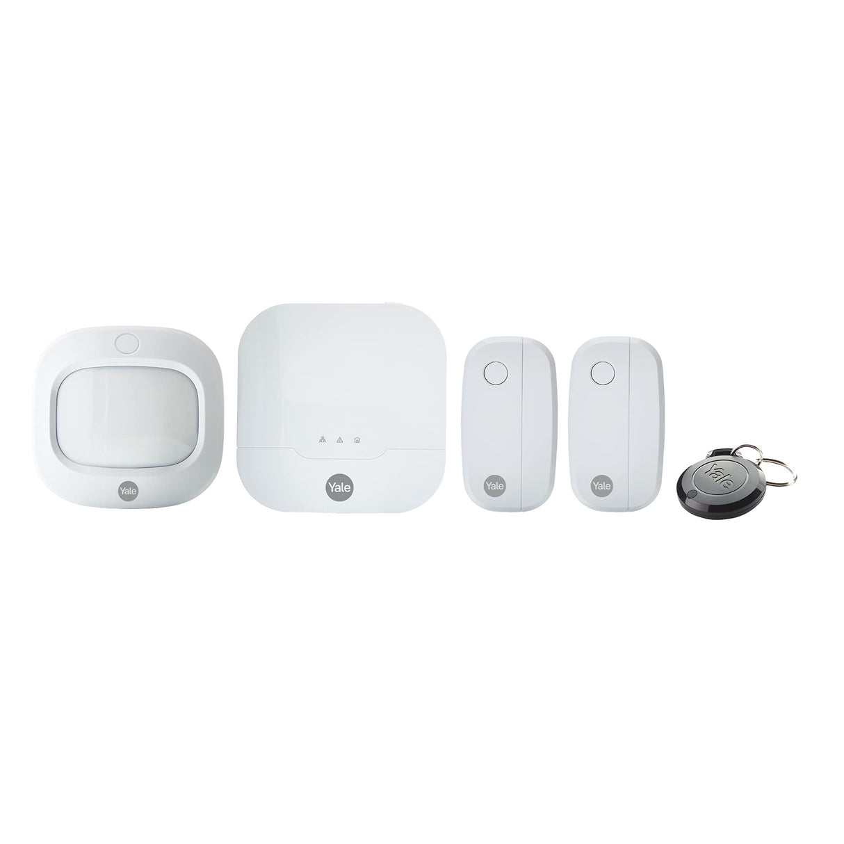 Yale IA-311 Alarma Sync Smart Home - 5 Piezas - Hub- Sensor Puerta / Ventana- Detector de Movimiento- Llavero- Geolocalización- Compatible con Alexa- Asistente de Google- Philips Hue