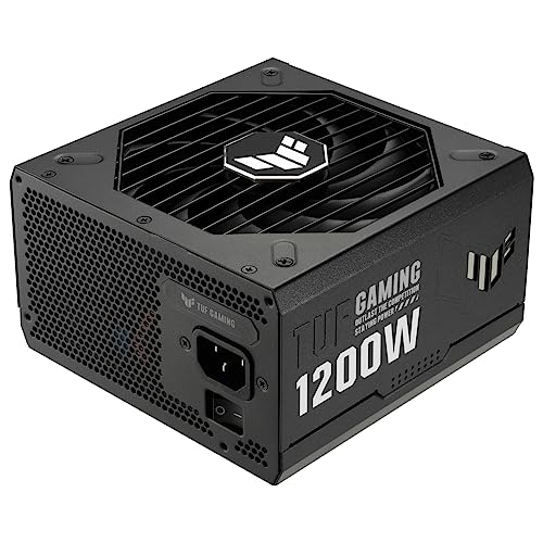 ASUS TUF Gaming 1200W Gold - Fuente de Alimentación (Compatible con ATX 3.1, Certificado 80+ Gold, Componentes de Grado Militar, Doble Rodamiento, Ventilador Axial-Tech, Revestimiento de PCB)