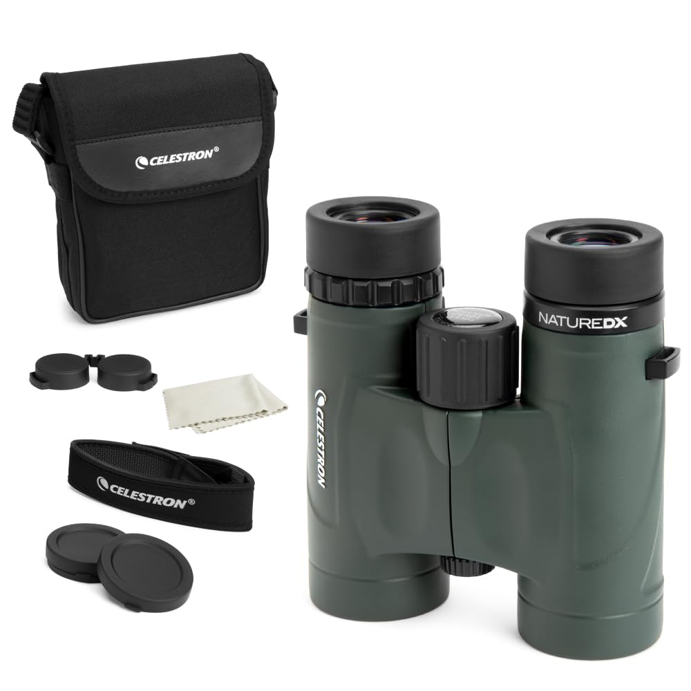 Celestron 71330 Nature DX 8x32: prismáticos con prisma BaK-4, verde