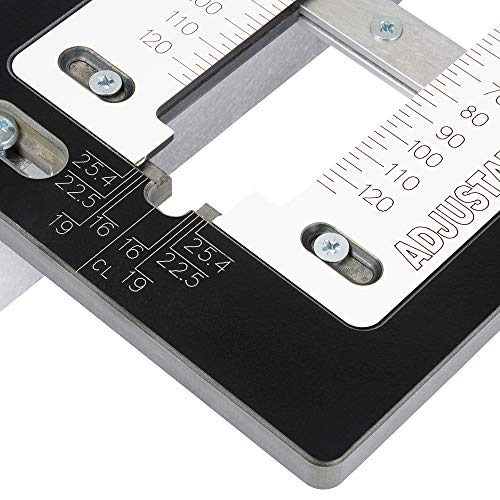 Trend Plantilla para cerraduras de embutir y pestillos, para placas frontales de 30 a 250 mm de largo, LOCK/JIG/B