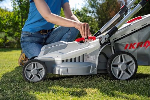 IKRA cortacésped eléctrico IERM 2043 T, 2000W, altura de corte 30-75mm, anchura de corte 43cm, incl. cuchilla de repuesto