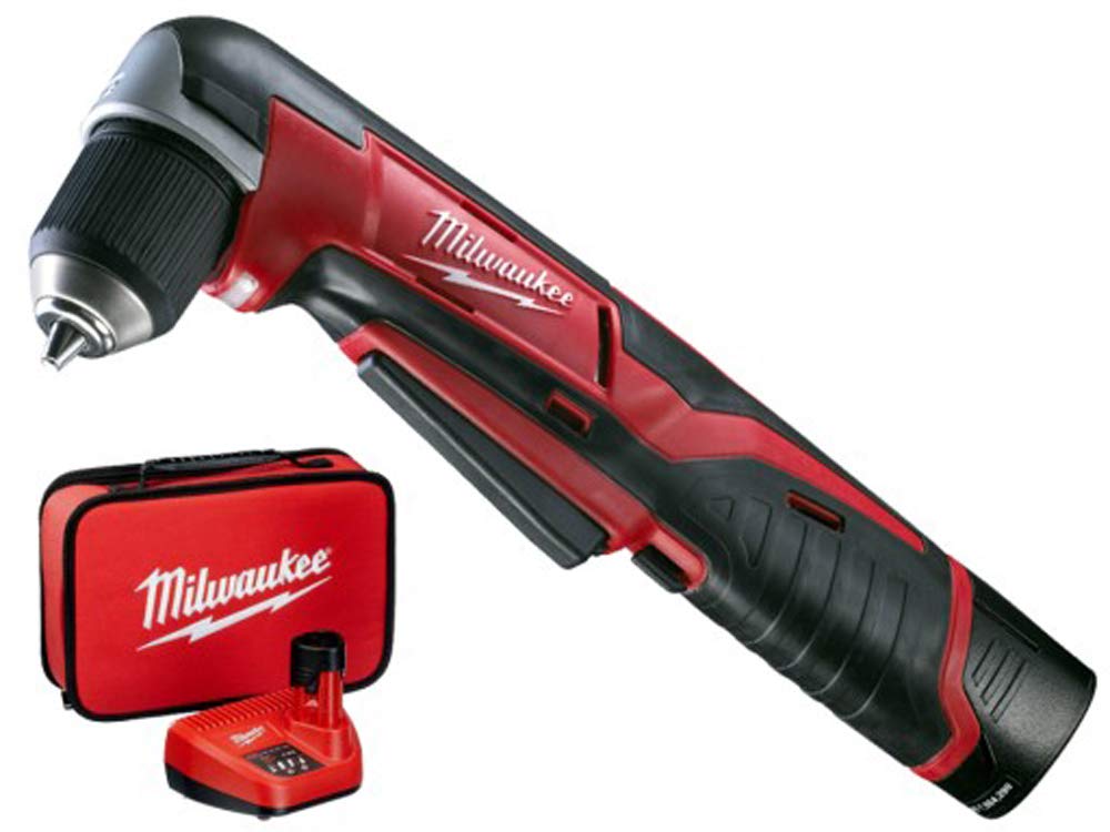 Milwaukee C12RAD/2.0 Ah-Taladro Angular, 220 V, Rojo