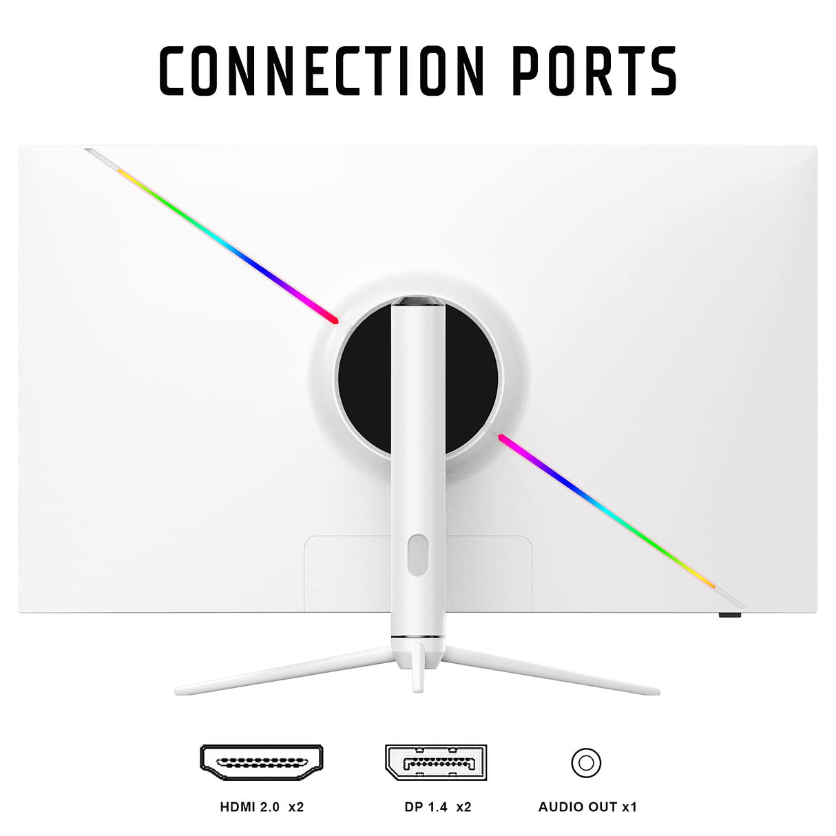 Itek Monitor Gaming GGC, Curvo (3000R), 38.5", 2560x1440 (WQHD), 16:9, HDR400, VA, 165Hz, 1ms, FreeSync, G-Sync, HDMI, Display Port, Audio, LED RGB, Altura Regulable, Blanco Brillante