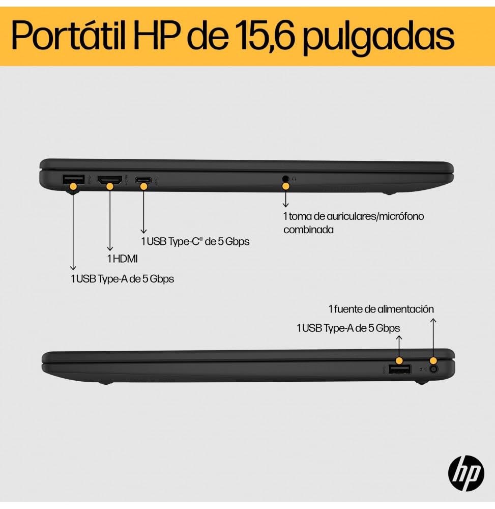 HP Portátil 15-FC0086NS Ryzen 3 7320U/ 8GB/ 256GB SSD/ 15.6/ Win11 Marca
